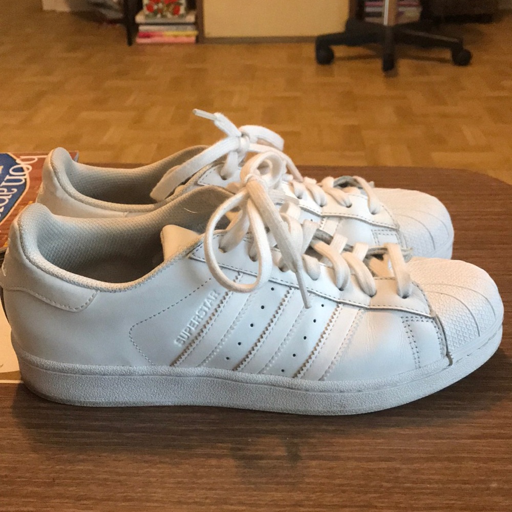 White Adidas Shelltoes